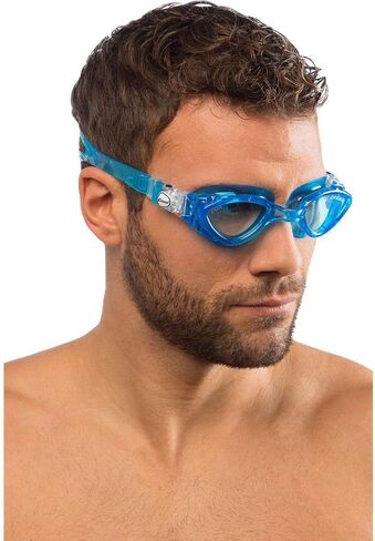 Cressi Adult Swimming Goggles with Flat Lenses for Natural Vision - Soft Silicone - Fox: made in Italy in Saudi Arabia