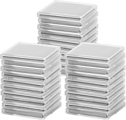 30 قطعة من كبسولات العملات المعدنية مقاس 50 مم من COSYOO من البلاستيك الشفاف، حافظات عملات مربعة مع حشوات إسفنجية لهواة الجمع، حاملات عملات معدنية مورغان فضية قابلة للتعديل، 5 صناديق تخزين للعملات المعدنية مقاس 21/27/30/35/40 مم in Kuwait