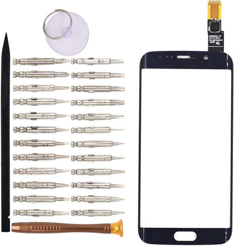 قطع غيار محول رقمي زجاجي لشاشة تعمل باللمس لهاتف Samsung Galaxy S6 edge/G925F/G925FQ/G925I/G925A/G925T (أزرق) in Kuwait