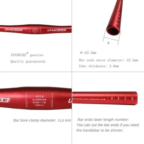 UPANBIKE Mountain Bike Road Bicycle Aluminium Alloy Handlebar 31.8mm 620mm Flat Bar in Saudi Arabia