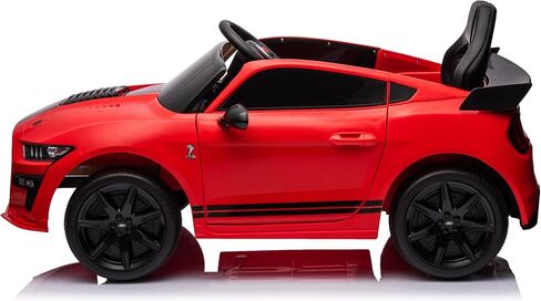Licensed Ford Mustang Shelby GT500, 12V Kids Ride on Car, 3 Speeds W/Parent Remote Control, Electric Toy Gifts for Kids, LED Lights, Music, FM Radio, Safety Belt, Black in Saudi Arabia