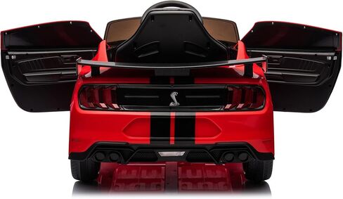 Licensed Ford Mustang Shelby GT500, 12V Kids Ride on Car, 3 Speeds W/Parent Remote Control, Electric Toy Gifts for Kids, LED Lights, Music, FM Radio, Safety Belt, Black in Saudi Arabia