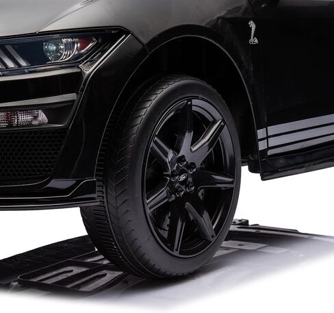 Licensed Ford Mustang Shelby GT500, 12V Kids Ride on Car, 3 Speeds W/Parent Remote Control, Electric Toy Gifts for Kids, LED Lights, Music, FM Radio, Safety Belt, Black in Kuwait