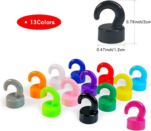 Magnets Push Pin for Classroom for Whiteboard, Magnet Hooks for Hanging Files, Reminders, Photos and More 12 Pack Grey in Kuwait