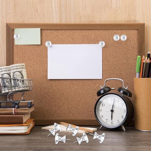 دبابيس دفع كبيرة جامبو للوحة الفلين، دبابيس دفع عملاقة برؤوس بلاستيكية مقاس 1 بوصة ومسامير إبهام للوحة الإعلانات، دبابيس دفع ضخمة (60 قطعة شفافة) in Kuwait
