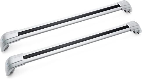 MotorFansClub Roof Rack Cross Bars Fit for Kia Sedona 2015 2016 2017 2018 2019 2020 2021 Baggage Cargo Luggage Aluminum Silver in Kuwait