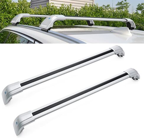 MotorFansClub Roof Rack Cross Bars Fit for Kia Sedona 2015 2016 2017 2018 2019 2020 2021 Baggage Cargo Luggage Aluminum Silver in Kuwait