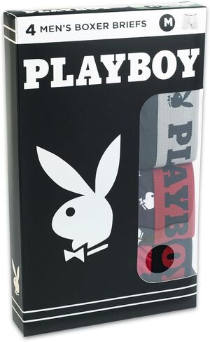 Playboy Men's 4-Pack Everyday Athletic Boxer Briefs with Soft Brushed Fabric Sizes S, M, L & XL in Saudi Arabia