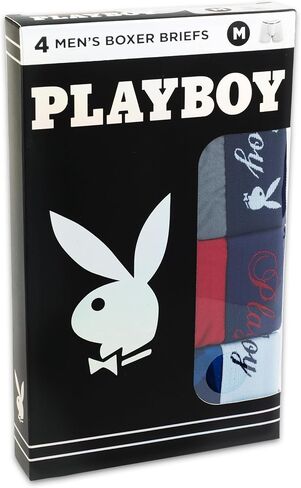 Playboy Men's 4-Pack Everyday Athletic Boxer Briefs with Soft Brushed Fabric Sizes S, M, L & XL in Saudi Arabia