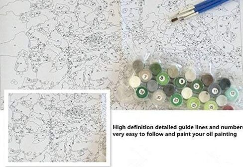 Sonby Wine Bar Girl Paint by Numbers Kits for Adult Kids DIY Painting by Number for Home Wall Decor,16"x20" Unmounted in Kuwait