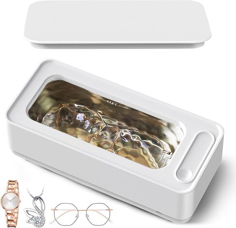 منظف ​​المجوهرات بالموجات فوق الصوتية، آلة تنظيف احترافية محمولة بالموجات فوق الصوتية لنظارات العين، حزام الساعة، القرط، القلائد، الخاتم، فرشاة المكياج، خزان من الفولاذ المقاوم للصدأ 304 in Kuwait