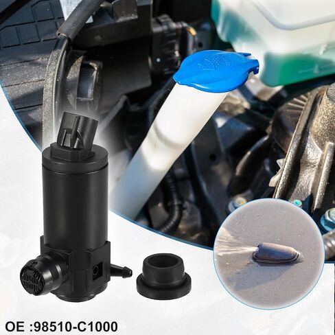 ACROPIX Windshield Washer Motor Pump Replacement Fit for Kia Cadenza - Pack of 2 Black in Saudi Arabia
