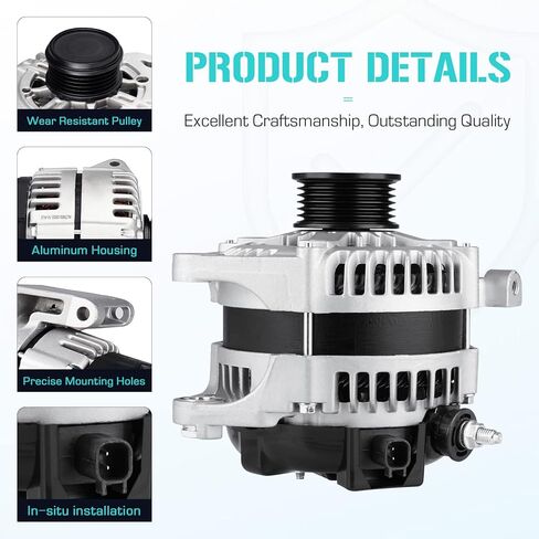 Alternator 2.4 2.4L for Toyota Camry 2007-2009, Corolla (ONLY FIT XRS 2.4L) 2009 2010, Matrix 2009-2013, for Scion xB 2008-2015, for Pontiac Vibe 2009, 400-52167R, 27060-0H110, 27060-0H111 in Saudi Arabia