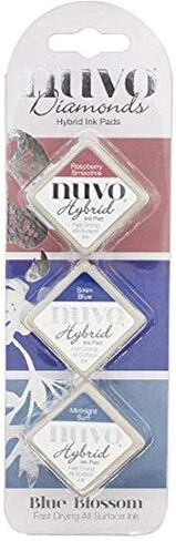 Tonic Studios Nuvo Diamond Hybrid Ink Pads 3/Pkg-Blue Blossom in Saudi Arabia