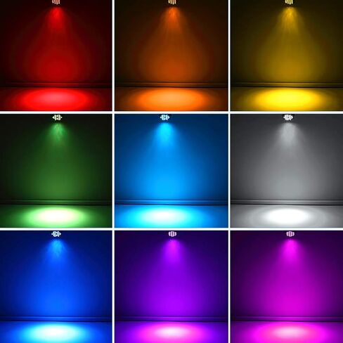 حزمة من قطعتين من إضاءة المسرح RGB، 36 LED Dj Par Lights، إضاءة للأحداث، تنشيط الصوت، التحكم عن بعد وDMX، لحفلات الزفاف، الحفلات، الحفلات الموسيقية، المهرجانات in Kuwait