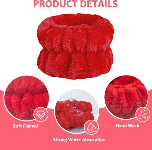 Face Washing Wristbands-Absorbent Wristband for Washing Face Microfiber Wrist Wash Band Towel, Makeup Skincare Prevent Liquids Spilling Down Arm (Purple) in Saudi Arabia