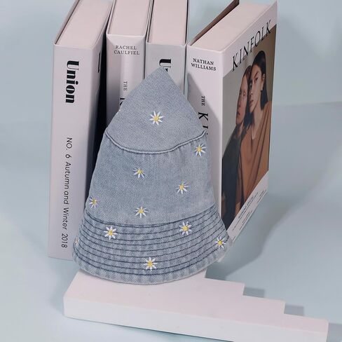 Jean Bucket Hat for Women Men Wide Brim Cotton Sun Hat Beach Vacation Travel Accessories in Saudi Arabia