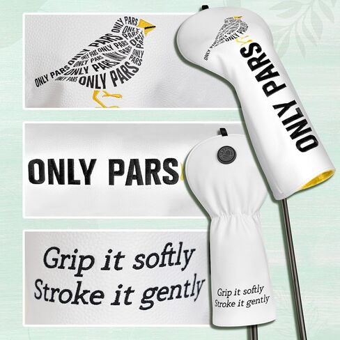 أغطية نادي الجولف PARS Birdie فقط للغابات والسائق، فقط غطاء مضرب الغولف، غطاء رأس مضحك للجولف مع مغناطيس عربة شارة مطاطية in Kuwait