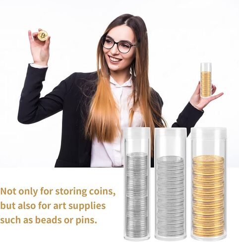 35 قطعة من أنابيب العملات المعدنية بأحجام متنوعة، 20 أنبوبًا لتخزين العملات المعدنية، 10 أنابيب عملات معدنية ربع سنوية، 5 أنابيب تخزين العملات المعدنية بنصف دولار، أنابيب عملات بلاستيكية شفافة، أنابيب عملات معدنية من النيكل in Kuwait