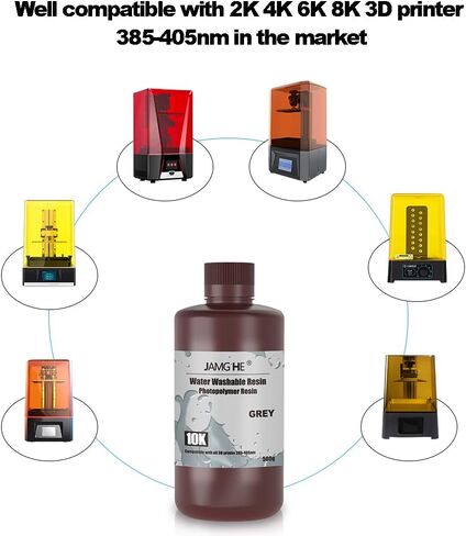Rapid UV-Curing Resin 405nm, Dental Model Resin for Orthodontic Brace Water Washable with Lower Shrinkage & High Presicion Grey 500g in Kuwait
