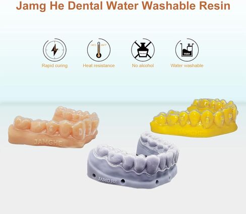 Rapid UV-Curing Resin 405nm, Dental Model Resin for Orthodontic Brace Water Washable with Lower Shrinkage & High Presicion Grey 500g in Kuwait
