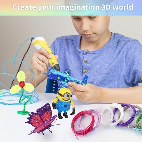 عبوات خيوط القلم ثلاثية الأبعاد، إجمالي 360 قدمًا و22 لونًا من خيوط قلم الطباعة ثلاثية الأبعاد PLA، كل لون 16.4 قدم 1.75 مم تدفق يعمل متوافق مع قلم الطابعة SCRIB3D MYNT3D PIKA3D ثلاثي الأبعاد in Kuwait