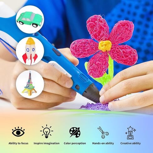 عبوات خيوط القلم ثلاثية الأبعاد، إجمالي 360 قدمًا و22 لونًا من خيوط قلم الطباعة ثلاثية الأبعاد PLA، كل لون 16.4 قدم 1.75 مم تدفق يعمل متوافق مع قلم الطابعة SCRIB3D MYNT3D PIKA3D ثلاثي الأبعاد in Kuwait