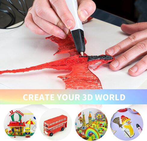 عبوات خيوط القلم ثلاثية الأبعاد، إجمالي 360 قدمًا و22 لونًا من خيوط قلم الطباعة ثلاثية الأبعاد PLA، كل لون 16.4 قدم 1.75 مم تدفق يعمل متوافق مع قلم الطابعة SCRIB3D MYNT3D PIKA3D ثلاثي الأبعاد in Kuwait