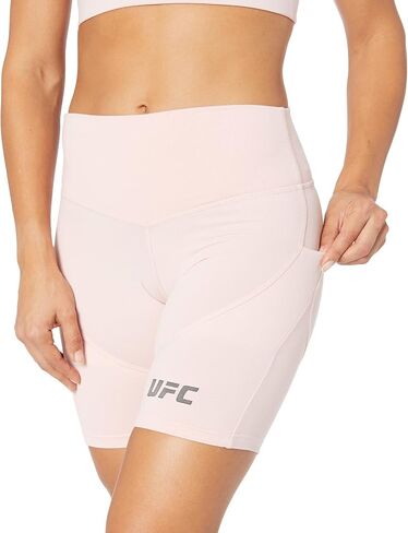 UFC 9" Extreme Workout Shorts for Women – Mid-Rise Waistline – Left Media Pocket – Exposed Seams - Polyester in Saudi Arabia