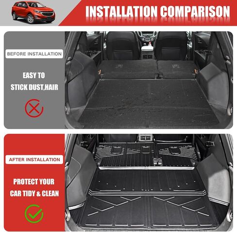 Cargo Mat Fit for 2018-2024 Chevrolet Equinox&GMC Terrain Backrest Mat TPE Material Cargo Liner for 2018-2024 Chevy Equinox/GMC Terrain(Backrest Mat) in Saudi Arabia