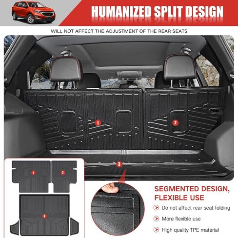 Cargo Mat Fit for 2018-2024 Chevrolet Equinox&GMC Terrain Backrest Mat TPE Material Cargo Liner for 2018-2024 Chevy Equinox/GMC Terrain(Backrest Mat) in Saudi Arabia
