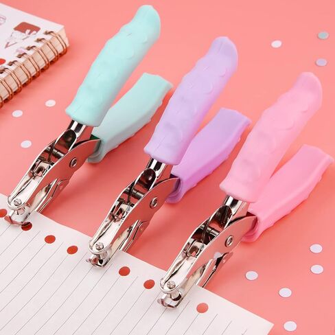 ASTARON 1/4 Inch Handheld Single Hole Punch Paper Hole Puncher, Circle Metal Paper Punch with Soft-Handled for Tags, DIY Crafts, Home Office School Supplies, 3 Colors Options in Saudi Arabia
