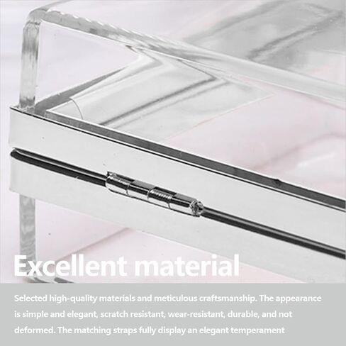 محفظة كلاتش من الأكريليك الشفاف للنساء، حقيبة كلاتش مسائية بصندوق أكريليك مع مقبض، حقيبة كتف كروس بصندوق شفاف in Kuwait