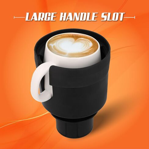 Large Cup Holder Expander for Car, Adjustable Insert Extender Holds Hydro Flask, Yeti, Nalgene, Owala, Large (32-40 oz) Bottles & Ramblers Size 3.4"-4.0", with Orange Gear Shift Hoodie in Saudi Arabia
