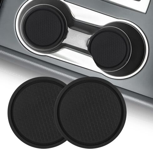 وسادة بديلة لحامل الأكواب في وحدة التحكم المركزية باللون الأسود متوافقة مع Ford F150 2004-2014 وسادة حامل الأكواب في وحدة التحكم المركزية in Kuwait
