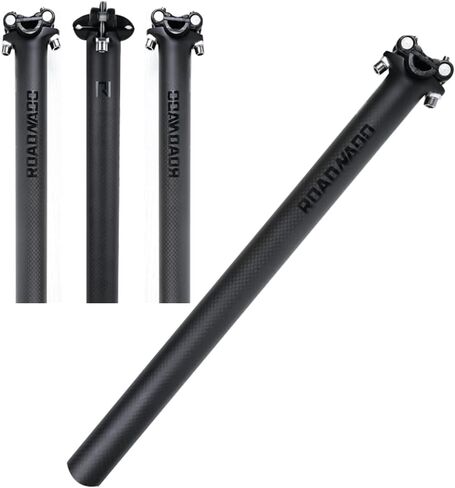 ROADNADO مقعد كربون 27.2 / 30.8 / 31.6 * 350 مم / 400 مم، عمود مقعد الدراجة MTB من ألياف الكربون مقعد دراجة قابل للتعديل أنبوب مقعد الدراجة لدراجة الطريق MTB in Kuwait