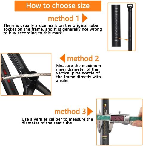 ROADNADO مقعد كربون 27.2 / 30.8 / 31.6 * 350 مم / 400 مم، عمود مقعد الدراجة MTB من ألياف الكربون مقعد دراجة قابل للتعديل أنبوب مقعد الدراجة لدراجة الطريق MTB in Kuwait