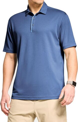 FitsT4 الرياضة رجالي جولف قمصان بولو قصيرة الأكمام الرطوبة فتل أنيق بياقة أكتيفيوير أداء قمصان بولو غير رسمية in Kuwait