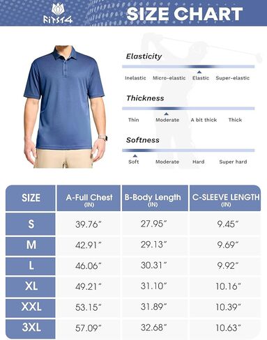 FitsT4 الرياضة رجالي جولف قمصان بولو قصيرة الأكمام الرطوبة فتل أنيق بياقة أكتيفيوير أداء قمصان بولو غير رسمية in Kuwait