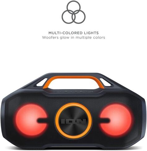 ION Audio AquaSport Max - Water-Resistant Bluetooth Stereo Speaker with Lights (Renewed) in Saudi Arabia