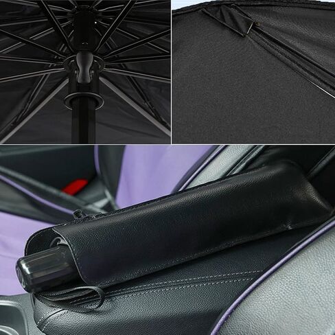 Car Sunshade Windshield Umbrella Sun Shade Cover Vehicle Sun Protector UV Rays and Heat Reflector Foldable Keep Car Cool (1 Pcs) in Saudi Arabia