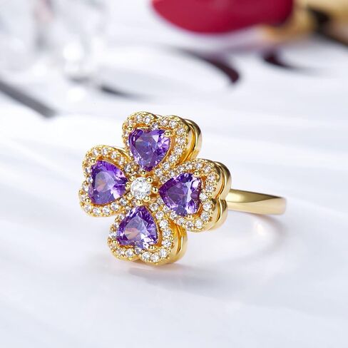 Weinuo Jewelry 925 الفضة الاسترليني أو الذهب مطلي القلق الدائري تململ خواتم للنساء خواتم جوهرة للفتيات في سن المراهقة أوبال متعدد الألوان مكعب زركونيا الدوار الدائري حجم 5 6 7 8 9 10 11 12 in Kuwait