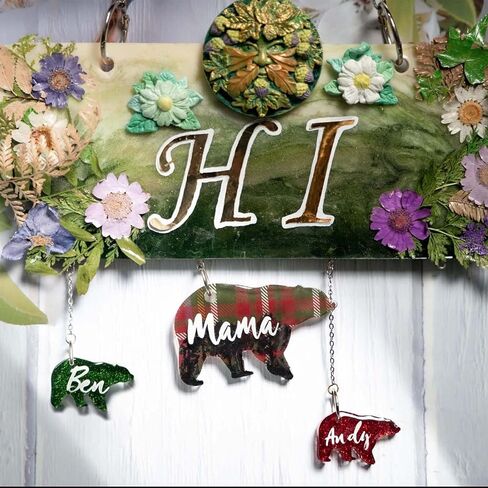 Mama and Baby Keychain Resin Silicone Molds Set with Key Chain Rings Alpaca Bear Elephant for Epoxy Jewelry Casting Kit 18-Count in Saudi Arabia