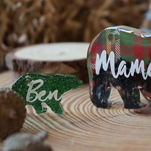 Mama and Baby Keychain Resin Silicone Molds Set with Key Chain Rings Alpaca Bear Elephant for Epoxy Jewelry Casting Kit 18-Count in Saudi Arabia