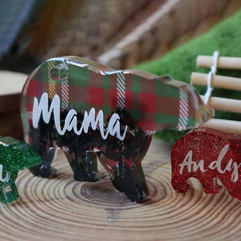 Mama and Baby Keychain Resin Silicone Molds Set with Key Chain Rings Alpaca Bear Elephant for Epoxy Jewelry Casting Kit 18-Count in Saudi Arabia