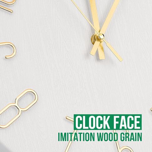 Wall Clock 12 Inch Silent Non-Ticking Imitation Wood Indoor Clock Round Black Decor Clock Modern 3D Figures Quartz Wall Clocks for Home, Hotel, Office, School, Bedroom, Living Room, Kitchen in Saudi Arabia