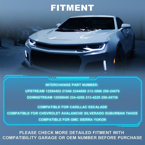 مستشعر الأكسجين المنبع + المصب 12559849 12594452 متوافق مع إسكاليد شيفروليه أفالانش سيلفرادو تاهو جي إم سي يوكون سييرا (مجموعة من 4) in Kuwait