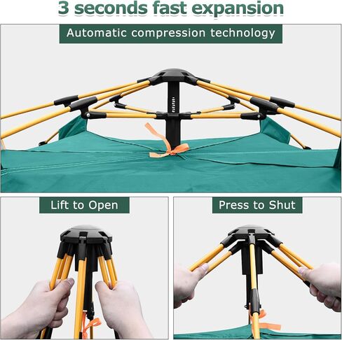 خيام OSWIN تتسع لـ 3-4 أشخاص - خيام تخييم على شكل قبة، خيام منبثقة، خيام فورية، خيام تحمل على الظهر للرياح والمطر، خيام الفصول الأربعة in Kuwait