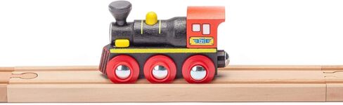 محرك قطار خشبي، قاطرة محرك تراثي لقطار الألعاب، متوافق مع توماس آند فريندز، مجموعة سكة حديد بريو، مجموعة قطارات خشبية من العلامات التجارية الكبرى وملحقاتها، أسود وأحمر in Kuwait