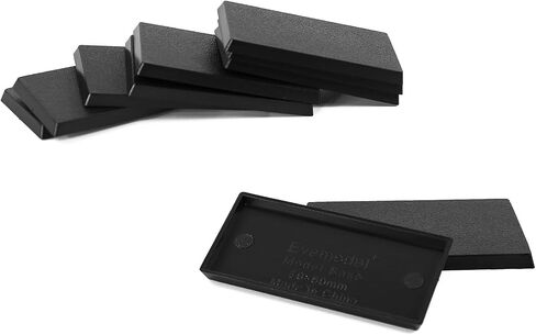 Evemodel Rectangle Model Bases Black Plastic for Wargames Table Top (25 * 50mm-40pcs) in Saudi Arabia